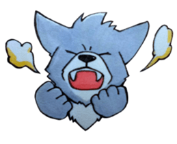 The lazy wolf sticker #12079413