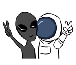 Aliens: Mr? Grey, Mr? Green & Friends sticker #12080177