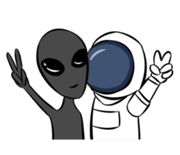 Aliens: Mr? Grey, Mr? Green & Friends sticker #12080177