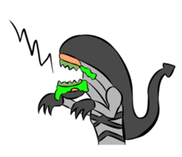 Aliens: Mr? Grey, Mr? Green & Friends sticker #12080198