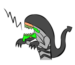 Aliens: Mr? Grey, Mr? Green & Friends sticker #12080198