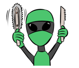 Aliens: Mr? Grey, Mr? Green & Friends sticker #12080204