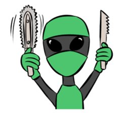 Aliens: Mr? Grey, Mr? Green & Friends sticker #12080204