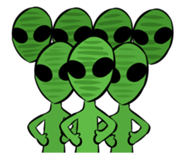 Aliens: Mr? Grey, Mr? Green & Friends sticker #12080205