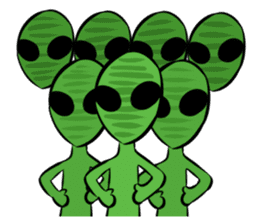 Aliens: Mr? Grey, Mr? Green & Friends sticker #12080205