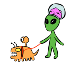 Aliens: Mr? Grey, Mr? Green & Friends sticker #12080213