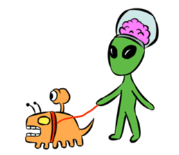 Aliens: Mr? Grey, Mr? Green & Friends sticker #12080213