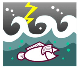 Living a Fishy Life sticker #12080367