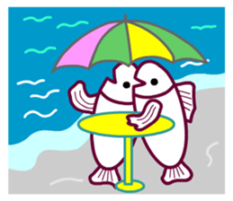 Living a Fishy Life sticker #12080368