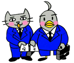 Nekokun & torikun ~society~ sticker #12081919