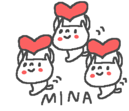 Name Mina cute cat stickers! sticker #12083372