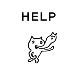 Easy-to-read Japanese cat sticker #12083967