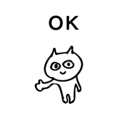 Easy-to-read Japanese cat sticker #12083972