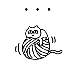 Easy-to-read Japanese cat sticker #12083974