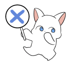 white cat of blue-eyed sticker #12084003