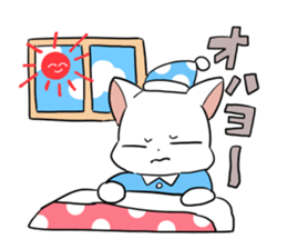 white cat of blue-eyed sticker #12084004