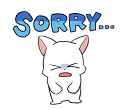 white cat of blue-eyed sticker #12084007