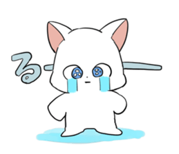 white cat of blue-eyed sticker #12084010