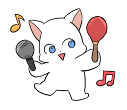 white cat of blue-eyed sticker #12084012