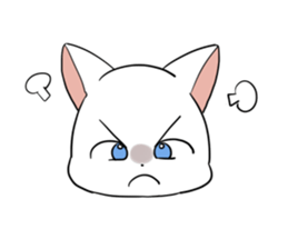 white cat of blue-eyed sticker #12084024