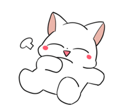 white cat of blue-eyed sticker #12084031
