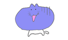 big face cat so cute sticker #12084623