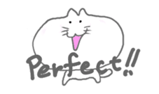 big face cat so cute sticker #12084626