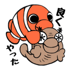 Anemonefish and saltWaterfish sticker #12086001