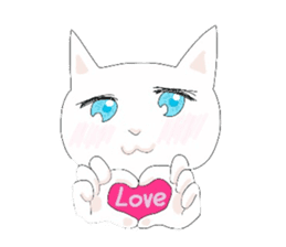 pure and modest Japanese Kitty sticker #12086838