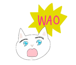 pure and modest Japanese Kitty sticker #12086841