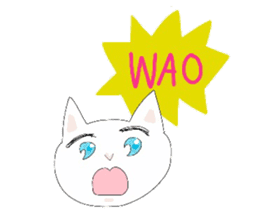 pure and modest Japanese Kitty sticker #12086841