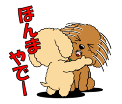 Move! Toy Poodle "Manzai style" sticker #12087164
