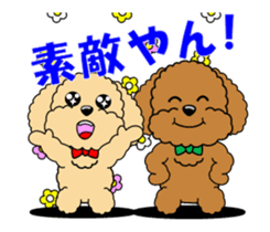 Move! Toy Poodle "Manzai style" sticker #12087169