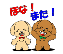 Move! Toy Poodle "Manzai style" sticker #12087181
