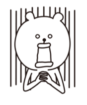 high speed big lips bear5 sticker #12087397