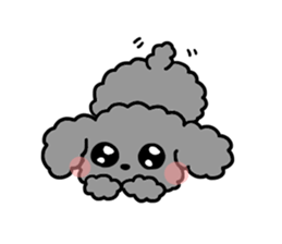 black poodle! sticker #12089006