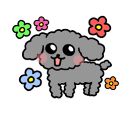 black poodle! sticker #12089009