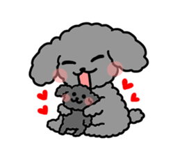 black poodle! sticker #12089011