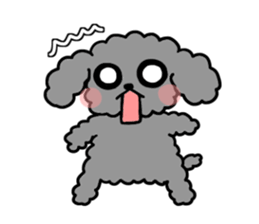 black poodle! sticker #12089012