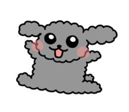 black poodle! sticker #12089014