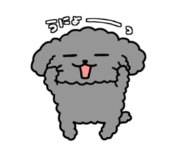 black poodle! sticker #12089016