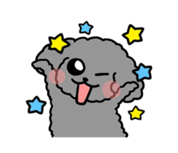 black poodle! sticker #12089018