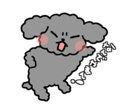 black poodle! sticker #12089022