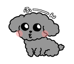 black poodle! sticker #12089023