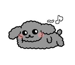 black poodle! sticker #12089024