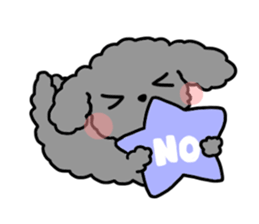 black poodle! sticker #12089028