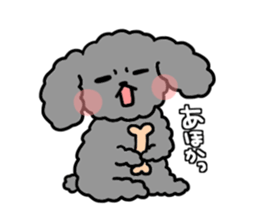 black poodle! sticker #12089029