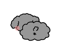 black poodle! sticker #12089032