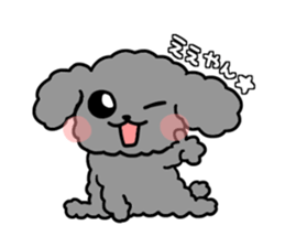 black poodle! sticker #12089033