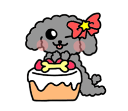 black poodle! sticker #12089034